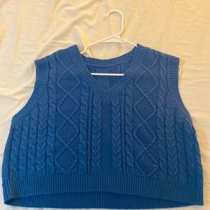 Blue cardigan really pretty bright blue